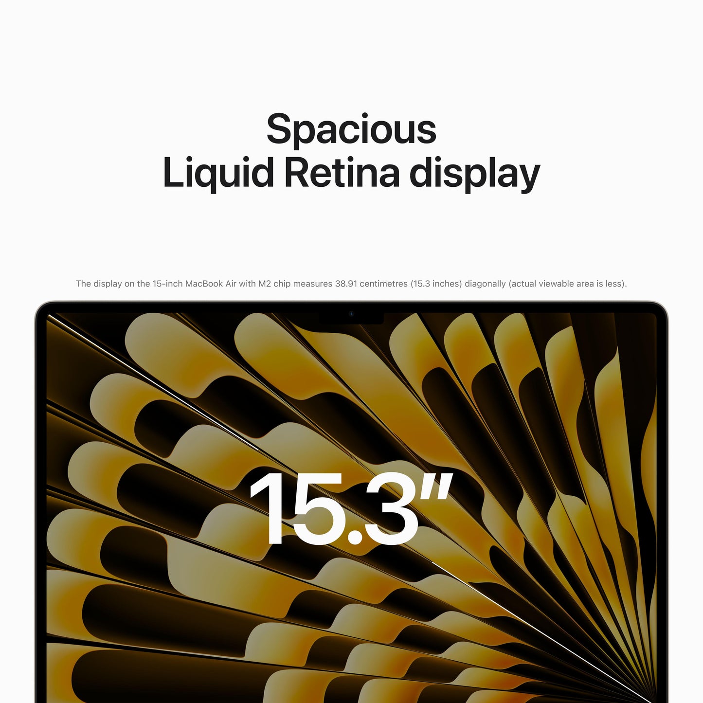 15-inch MacBook Air: Apple M2 chip with 8-core CPU and 10-core GPU, 256GB SSD - Starlight