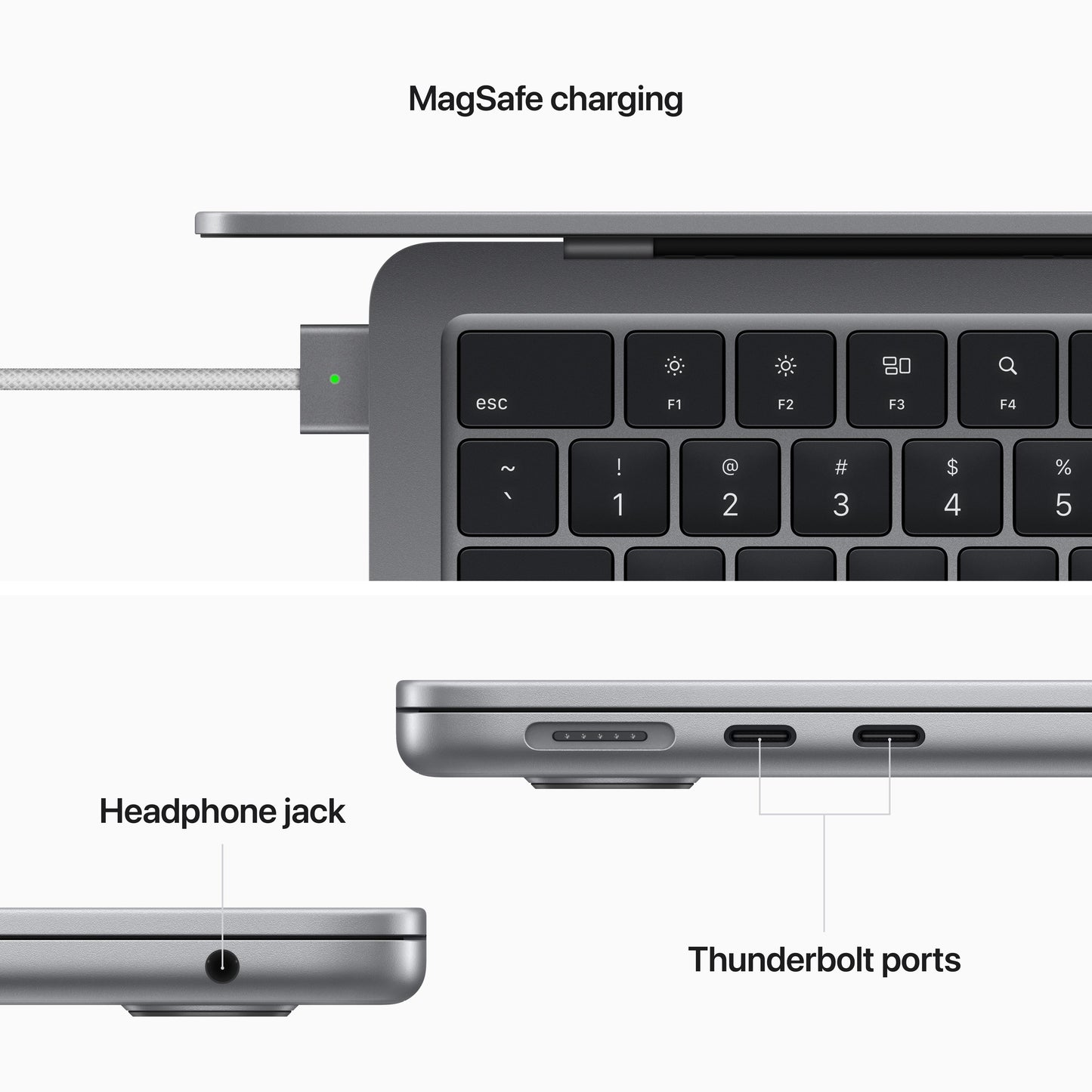 13-inch MacBook Air: Apple M2 chip with 8, core CPU and 8, core GPU, 256GB SSD - Space Grey