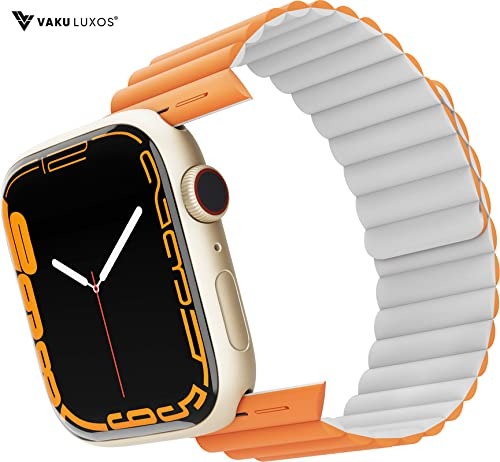 vaku-luxos®-stark-magnetic-self-adjusting-fit-silicon-watch-straps-for-41mm-38-40mm-orange8905129016203